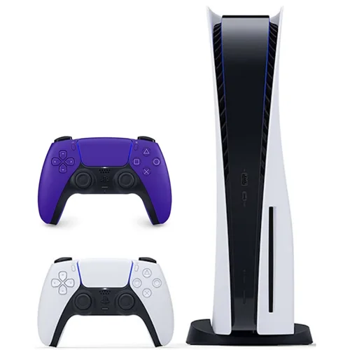 باندل کنسول PS5 Standard به همراه دوال سنس بنفش