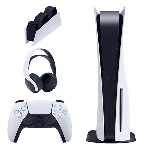 باندل کنسول PS5 Standard به همراه هدست و پایه شارژر